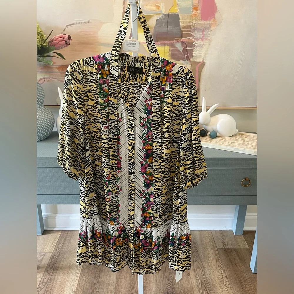 Saloni UK 14/US 10 Tyra dress in Tiger Rosette - Picture 2 of 8